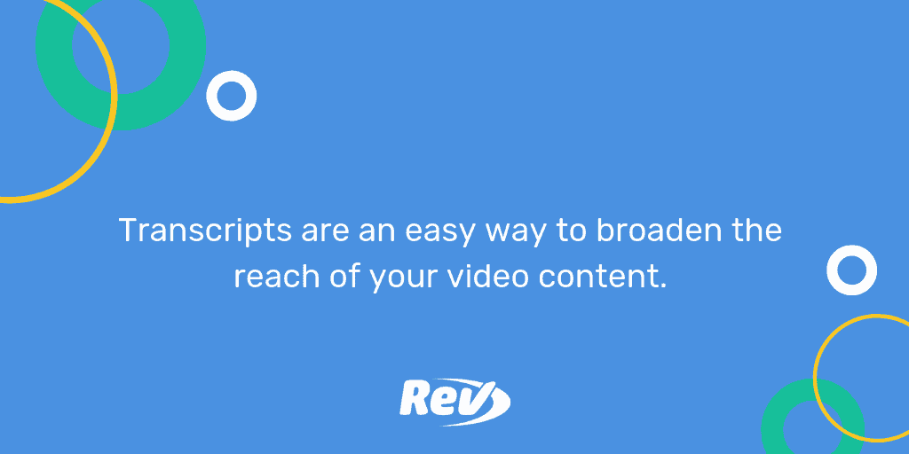 Вот почему расшифровка стенограмм - это простой способ расширить охват вашего видеоконтента - вы общаетесь с пользователями, которые обычно не используют только отдельное видео