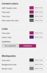 На вкладке «Дизайн» вы можете выбрать цвета и параметры дизайна для блоков контента, ссылок и цитат